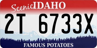 ID license plate 2T6733X