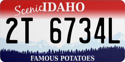 ID license plate 2T6734L