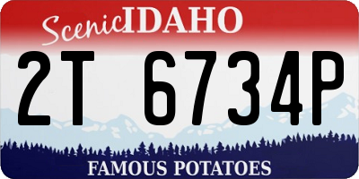 ID license plate 2T6734P