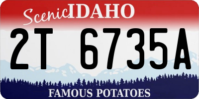 ID license plate 2T6735A