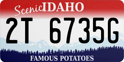 ID license plate 2T6735G