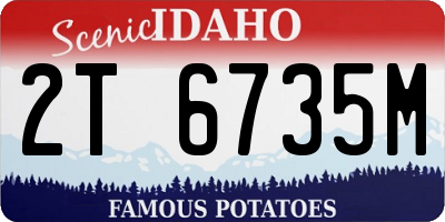 ID license plate 2T6735M