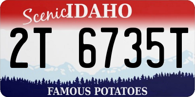 ID license plate 2T6735T