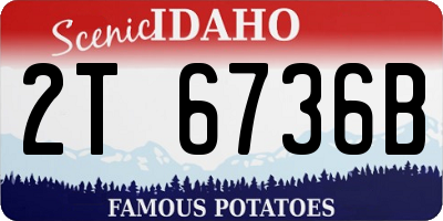 ID license plate 2T6736B