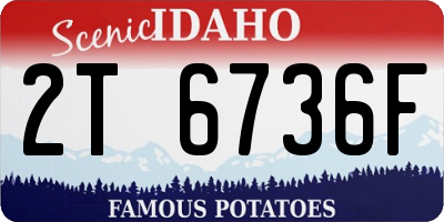 ID license plate 2T6736F