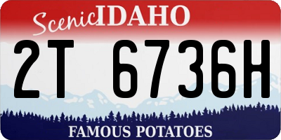 ID license plate 2T6736H