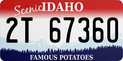 ID license plate 2T6736O