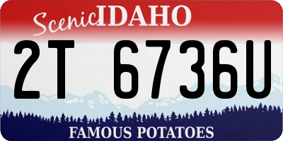 ID license plate 2T6736U