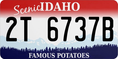 ID license plate 2T6737B