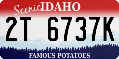 ID license plate 2T6737K