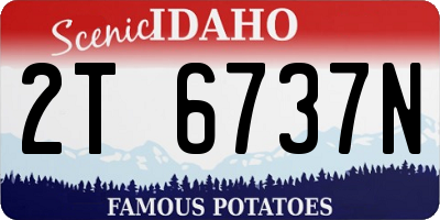 ID license plate 2T6737N