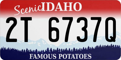 ID license plate 2T6737Q