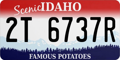 ID license plate 2T6737R
