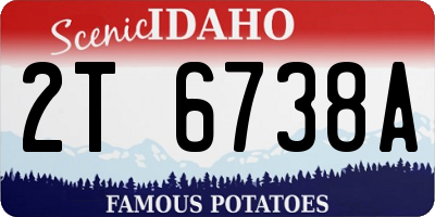 ID license plate 2T6738A