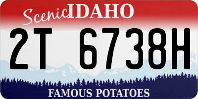 ID license plate 2T6738H