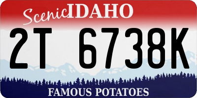 ID license plate 2T6738K