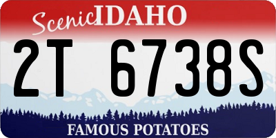 ID license plate 2T6738S