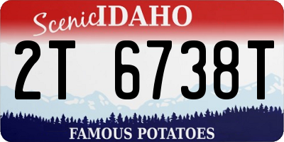 ID license plate 2T6738T