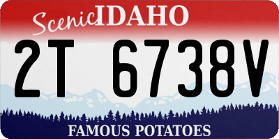 ID license plate 2T6738V