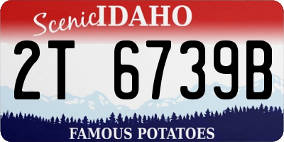 ID license plate 2T6739B