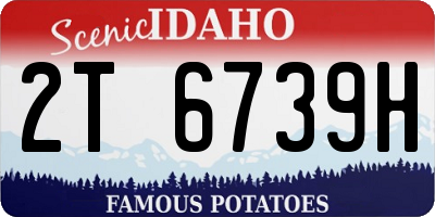 ID license plate 2T6739H