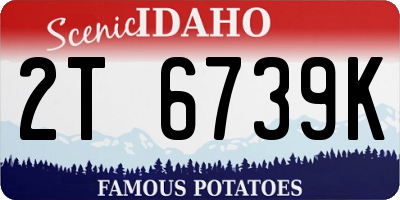 ID license plate 2T6739K