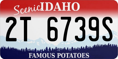 ID license plate 2T6739S
