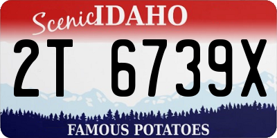 ID license plate 2T6739X