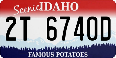 ID license plate 2T6740D