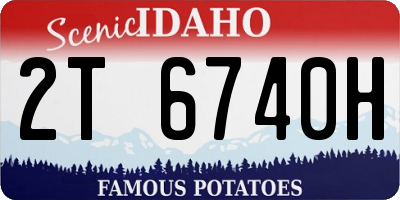 ID license plate 2T6740H