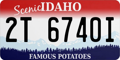 ID license plate 2T6740I