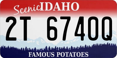 ID license plate 2T6740Q