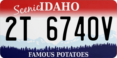 ID license plate 2T6740V