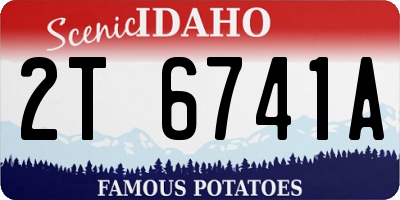 ID license plate 2T6741A