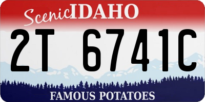 ID license plate 2T6741C