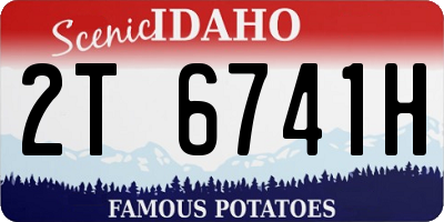 ID license plate 2T6741H