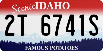 ID license plate 2T6741S