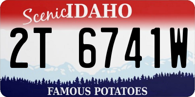 ID license plate 2T6741W