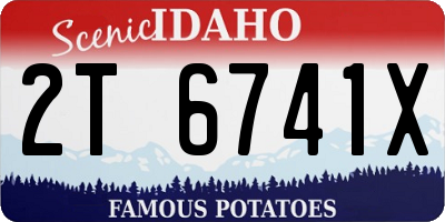 ID license plate 2T6741X
