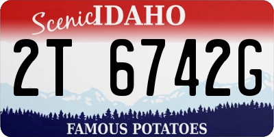 ID license plate 2T6742G