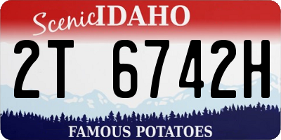 ID license plate 2T6742H