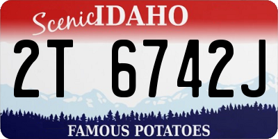 ID license plate 2T6742J
