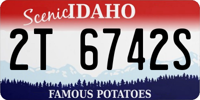 ID license plate 2T6742S