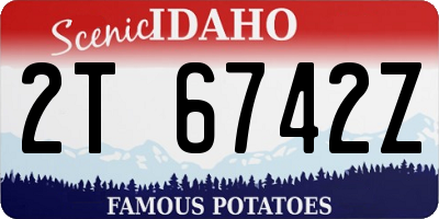 ID license plate 2T6742Z