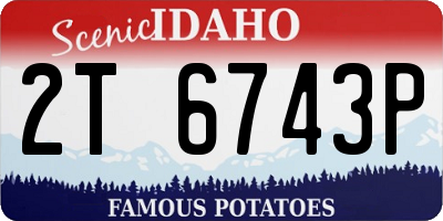 ID license plate 2T6743P
