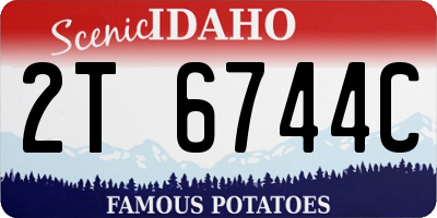 ID license plate 2T6744C
