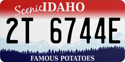 ID license plate 2T6744E