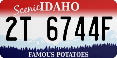 ID license plate 2T6744F