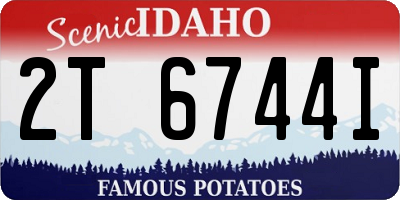 ID license plate 2T6744I