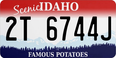 ID license plate 2T6744J